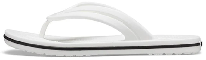 (Women) Crocs Crocband Flip-Flops 'White' 206100-100 (Women) Crocs Crocband Flip-Flops 'White' 206100-100