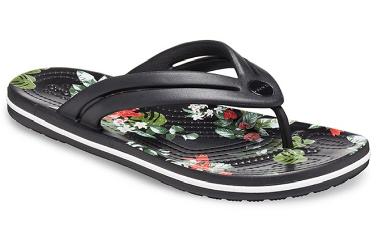 Order (Women) Crocs Crocband Flowers Flip-Flops Black 206101-0FF