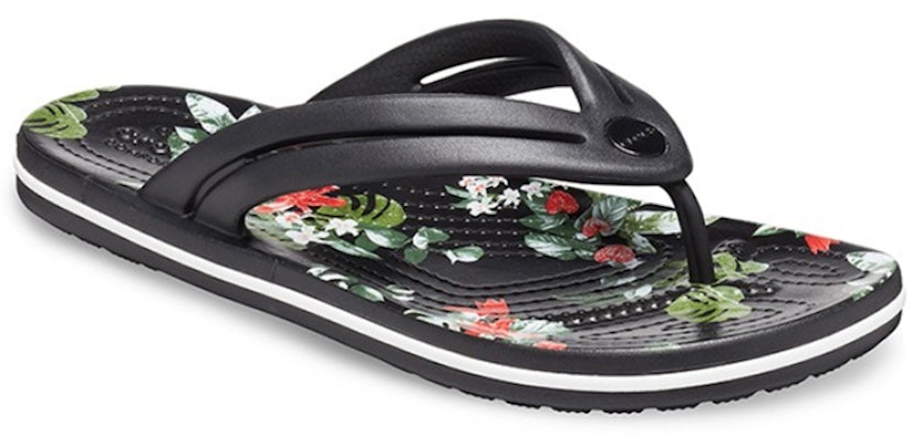 (Women) Crocs Crocband Flowers Flip-Flops Black 206101-0FF Order (Women) Crocs Crocband Flowers Flip-Flops Black 206101-0FF
