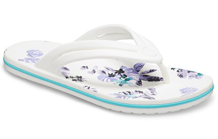 (W) Crocs Crocband Flowers Flip-Flops White 圖 2