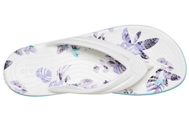 (W) Crocs Crocband Flowers Flip-Flops White 圖 3