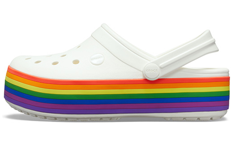 (Women) Crocs Crocband Platform 'Rainbow' 205980-94S