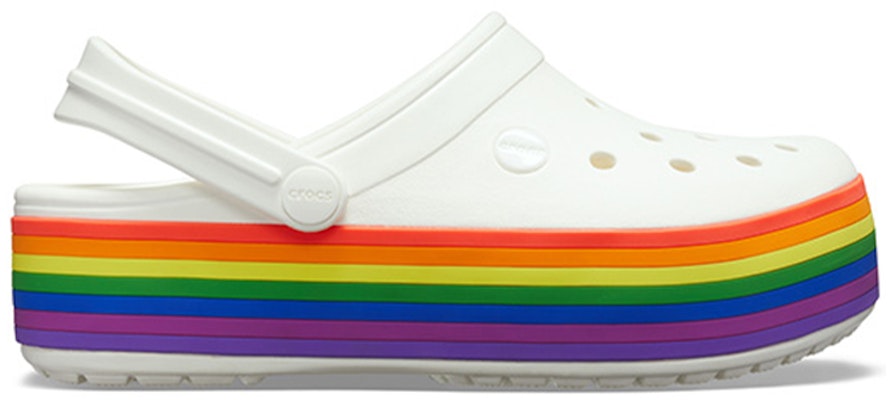 (Women) Crocs Crocband Platform 'Rainbow' 205980-94S Order (Women) Crocs Crocband Platform 'Rainbow' 205980-94S