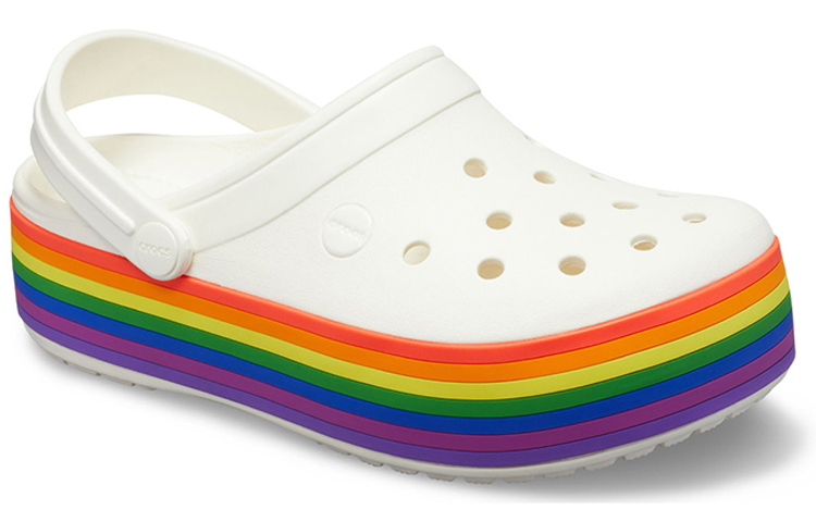 Lookbook (Women) Crocs Crocband Platform 'Rainbow' 205980-94S