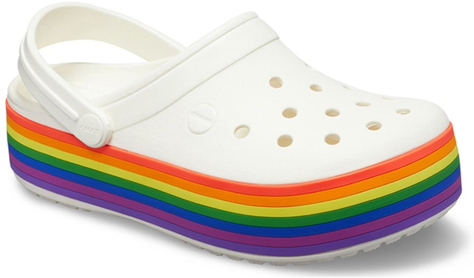 (Women) Crocs Crocband Platform 'Rainbow' 205980-94S Lookbook (Women) Crocs Crocband Platform 'Rainbow' 205980-94S