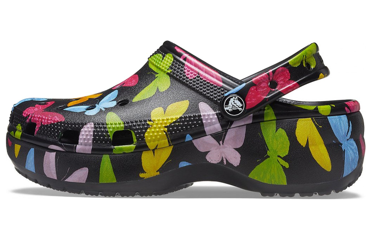 (Women) Crocs Crocband Platform Clog 'Black Print' 207239-0ZK