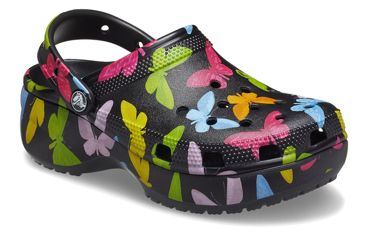 Lookbook (Women) Crocs Crocband Platform Clog 'Black Print' 207239-0ZK