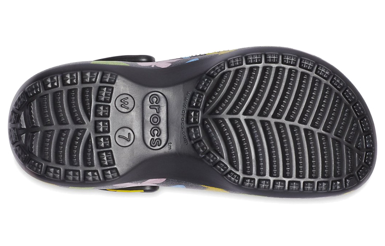 Sizing (Women) Crocs Crocband Platform Clog 'Black Print' 207239-0ZK