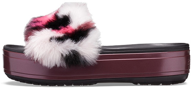 (W) クロックス クラシック ラックス プラットフォーム スライド (バーガンディ フラッフィー) 205926-096 Buy (W) クロックス クラシック ラックス プラットフォーム スライド (バーガンディ フラッフィー) 205926-096