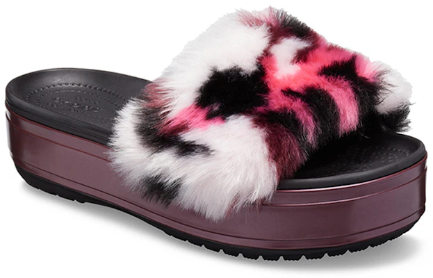 (Women) Crocs Crocband Platform So Luxe Slide 'Burgundy Fluffy' 205926-096 Lookbook (Women) Crocs Crocband Platform So Luxe Slide 'Burgundy Fluffy' 205926-096