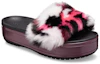 Lookbook (Women) Crocs Crocband Platform So Luxe Slide 'Burgundy Fluffy' 205926-096
