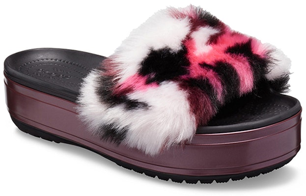 (Women) Crocs Crocband Platform So Luxe Slide 'Burgundy Fluffy' 205926-096 Lookbook (Women) Crocs Crocband Platform So Luxe Slide 'Burgundy Fluffy' 205926-096