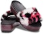 (W) Crocs Crocband Platform So Luxe Slide 'Burgundy Fluffy' Merah Berbulu 205926-096