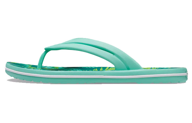 (Women) Crocs Crocband Tropical 'Green Thong' 207178-94S