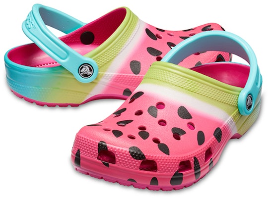 (Women) Crocs Crocos Classic Seasonal Graphic 'Pink Blue Watermelon' 205706-6LH Shop (Women) Crocs Crocos Classic Seasonal Graphic 'Pink Blue Watermelon' 205706-6LH