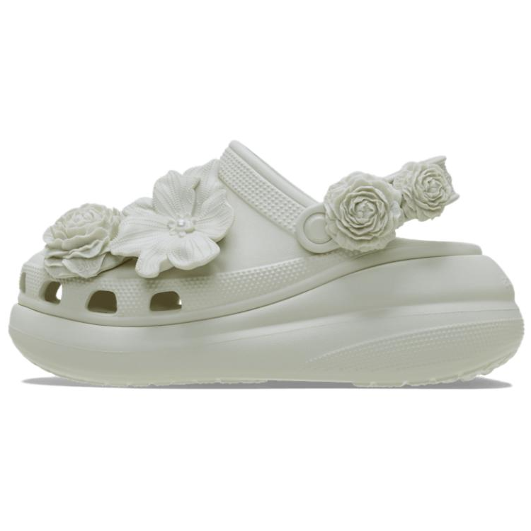 (Women) Crocs Crush Bouquet Clog Linen Classic Garden Clogs Comfortable & Stylish 211448-0HZ