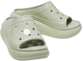 (W) Crocs Crush High Shine Slides 'Hijau Terang' 209648-3VS Shop (W) Crocs Crush High Shine Slides 'Hijau Terang' 209648-3VS