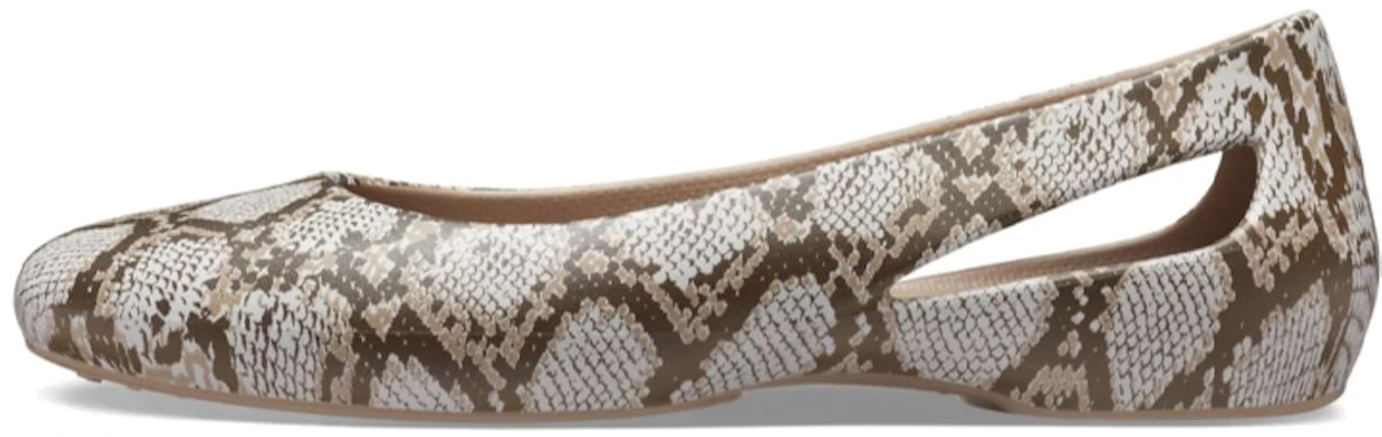 (W) Crocs Cut-Out Platte Sport Sandalen ''Bruine Slangenprint'' 206210-195 Buy (W) Crocs Cut-Out Platte Sport Sandalen ''Bruine Slangenprint'' 206210-195