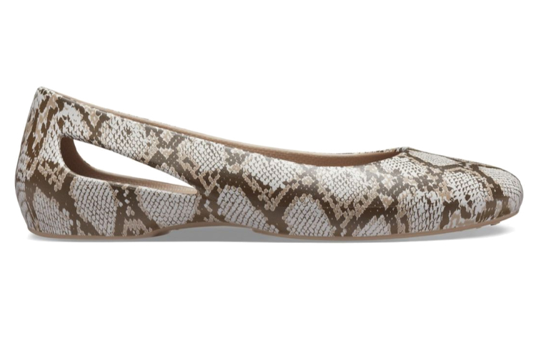 Order (W) Crocs Cut-Out Platte Sport Sandalen ''Bruine Slangenprint'' 206210-195