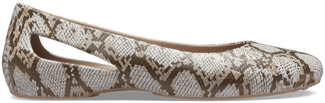 (W) Crocs Cut-Out Platte Sport Sandalen ''Bruine Slangenprint'' 206210-195 Order (W) Crocs Cut-Out Platte Sport Sandalen ''Bruine Slangenprint'' 206210-195