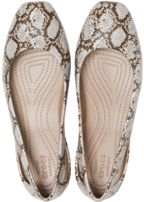 (Women) Crocs Cut-Out Flat Sport Sandals 'Brown Snake Print' 206210-195 Shop (Women) Crocs Cut-Out Flat Sport Sandals 'Brown Snake Print' 206210-195