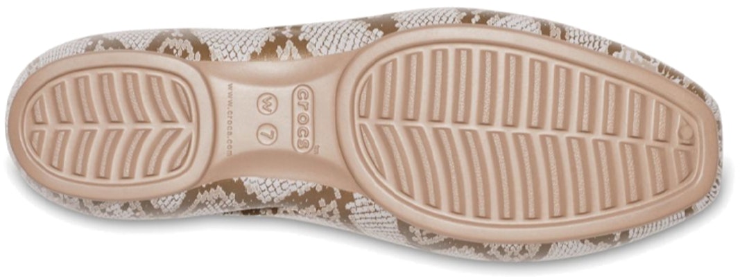 (Women) Crocs Cut-Out Flat Sport Sandals 'Brown Snake Print' 206210-195 Details for (Women) Crocs Cut-Out Flat Sport Sandals 'Brown Snake Print' 206210-195