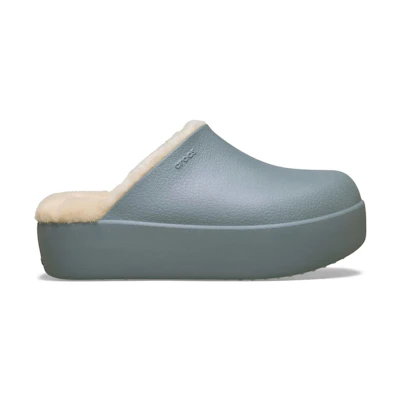 (W) Crocs Dylan Platform Lined Clog Concrete Sandstone