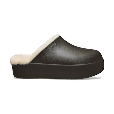 (W) Crocs Dylan Platform Lined Clog Espresso Sandstone