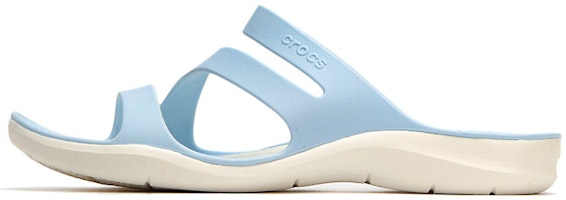 (Women) Crocs Flat Heel Sports Slippers Blue 203998-4JQ (Women) Crocs Flat Heel Sports Slippers Blue 203998-4JQ