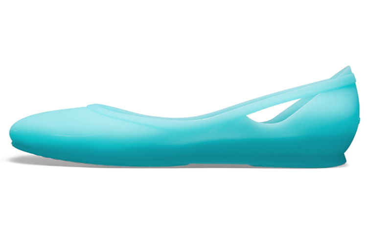 (Women) Crocs Flat ice blue Sandals 16265-4DJ