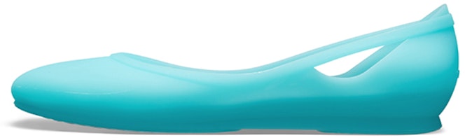 (Women) Crocs Flat ice blue Sandals 16265-4DJ (Women) Crocs Flat ice blue Sandals 16265-4DJ
