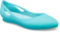 Order (W) Sandal Crocs Flat Biru Ais 16265-4DJ