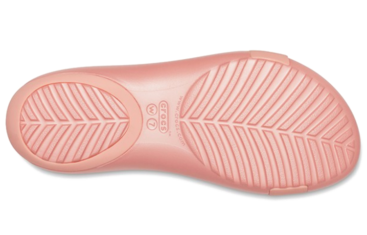 Purchase (W) Crocs Flache Rosa Sandalen 205469-6JC