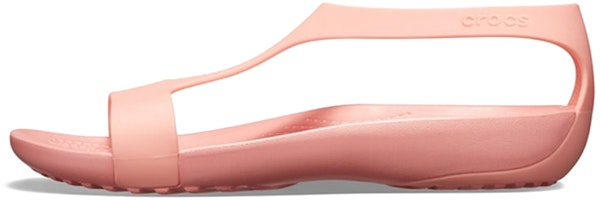(Women) Crocs Flat Pink Sandals 205469-6JC (Women) Crocs Flat Pink Sandals 205469-6JC