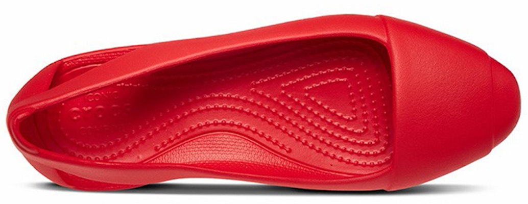 (Women) Crocs Flat Red Sandals 202811-8C1 Shop (Women) Crocs Flat Red Sandals 202811-8C1