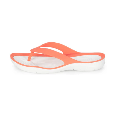 (W) Crocs Flip-Flop 'Orange White'