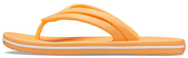 (Women) Crocs Flip-Flops Orange 206100-801 (Women) Crocs Flip-Flops Orange 206100-801