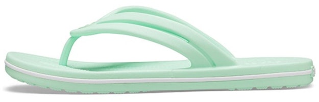 (Women) Crocs Flip-Flops Mint Green 206100-3TI (Women) Crocs Flip-Flops Mint Green 206100-3TI