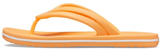 (Women) Crocs Flip-Flops Orange 206100-801 (Women) Crocs Flip-Flops Orange 206100-801
