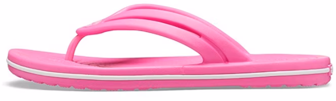 (Women) Crocs Flip-Flops Pink 206100-6QQ (Women) Crocs Flip-Flops Pink 206100-6QQ
