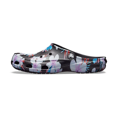 (W) Crocs Freesail 'Black Floral Print'