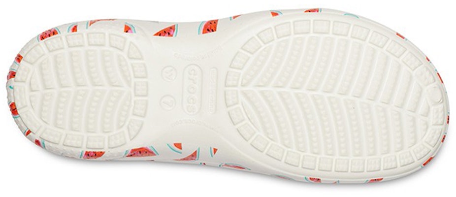 Crocs Freesail 滿印西瓜圖案 輕便舒適 戶外休閒洞洞涼鞋 女款 白色 Details for Crocs Freesail 滿印西瓜圖案 輕便舒適 戶外休閒洞洞涼鞋 女款 白色