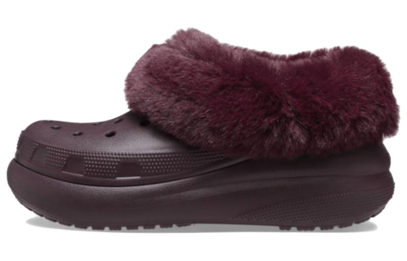 (Women) Crocs Furever Purple Clogs - Warm, Breathable, Non-Slip Casual Shoes 208446-6WD