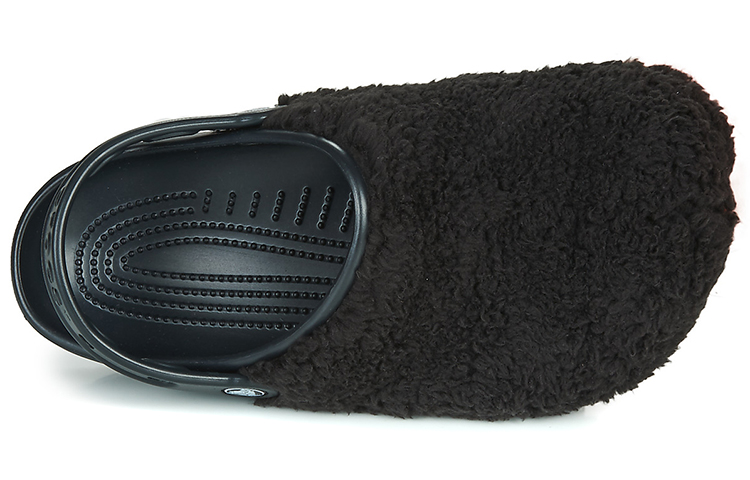 Lookbook (Women) Crocs Fuzz Mania Clog 'Black' 206625-001
