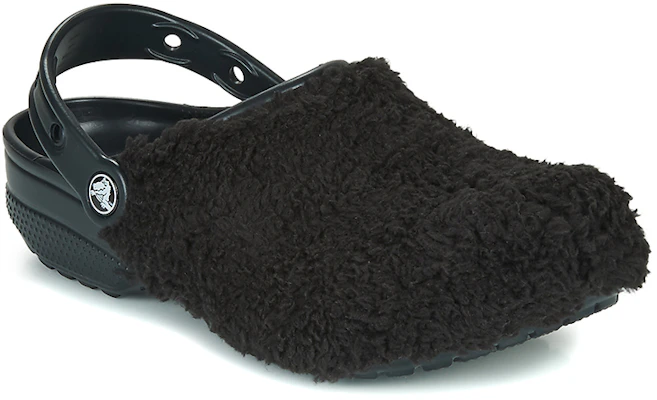(Women) Crocs Fuzz Mania Clog 'Black' 206625-001 Purchase (Women) Crocs Fuzz Mania Clog 'Black' 206625-001