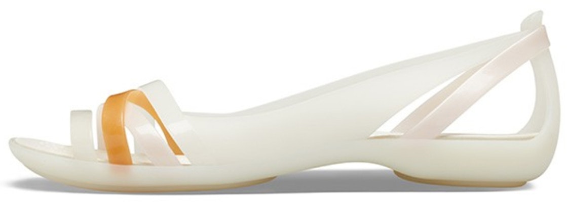 (Women) Crocs II Flat White Orange Sandals 204912-12U Buy (Women) Crocs II Flat White Orange Sandals 204912-12U