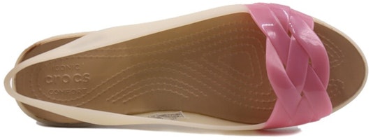 Crocs 卡駱馳伊莎貝拉涼鞋 女款 白粉色 Lookbook Crocs 卡駱馳伊莎貝拉涼鞋 女款 白粉色