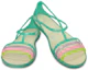 Shop Crocs Isabella 輕便防水休閒露趾涼鞋 女款 海島綠