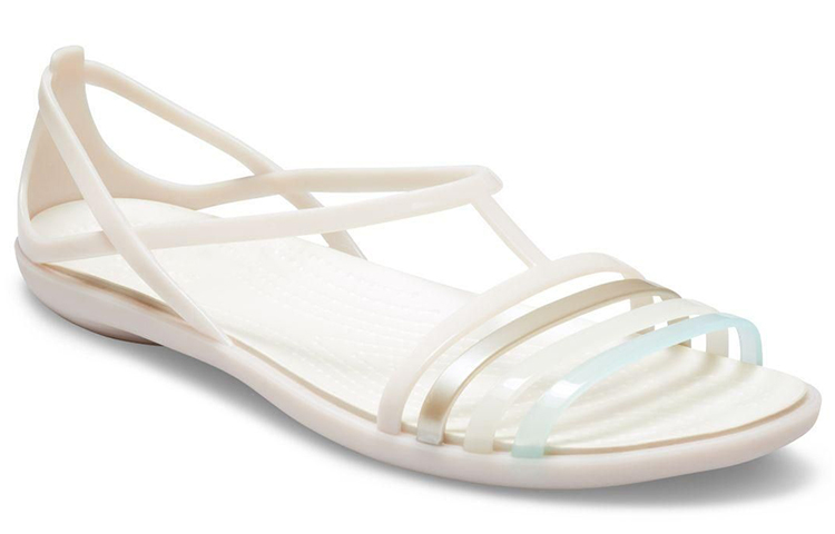 Lookbook Crocs卡駱馳 伊莎貝拉 簡約舒適束帶運動涼鞋 女款 白色