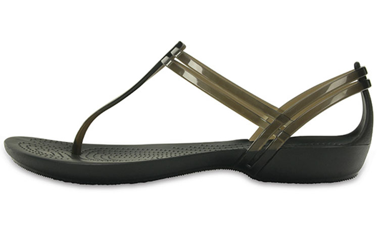 (Women) Crocs Isabella T-strap 'Black Sport Sandal' 202467-001